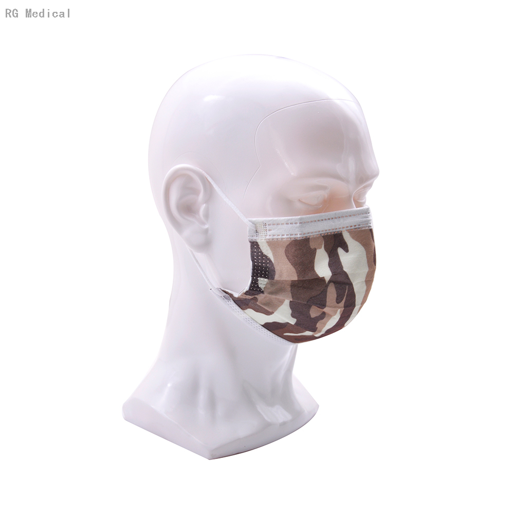Masque FFP2 facial de l'armée brune anti-PM2.5 pliable